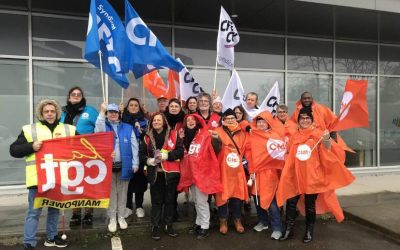 En colère, les salariés de Manpower manifestent à Nantes et appellent à la grève dès le 5 mars
